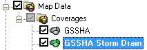 WMS Project Explorer showing GSSHA and GSSHA Storm Drain coverages.png