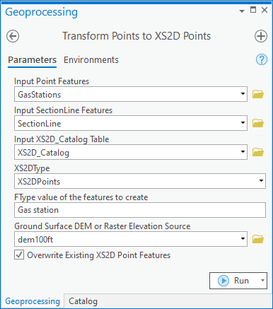 File:ArcGIS Pro Transform Points to XS2D Points.png