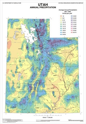 Utah's precipitation map.png