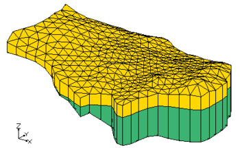 3D mesh created via the horizons method