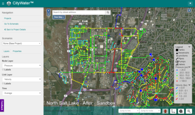 CityWater map example in North Salt Lake, Utah