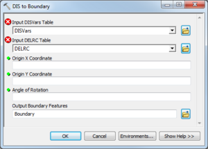 AHGW MODFLOW Analyst Features - DIS to Boundary dialog.png