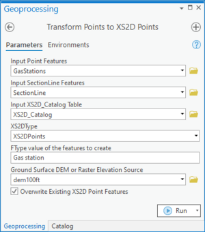 ArcGIS Pro Transform Points to XS2D Points.png