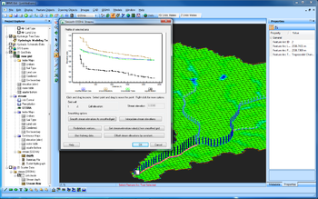 GSSHA groundwater model with stream smoothing dialog.